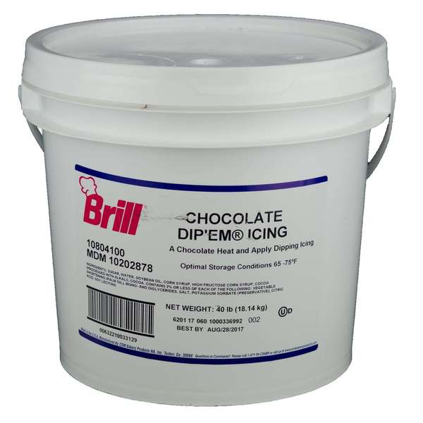 Brill Donut & Roll Icing Chocolate Pail 40lbs 10202878